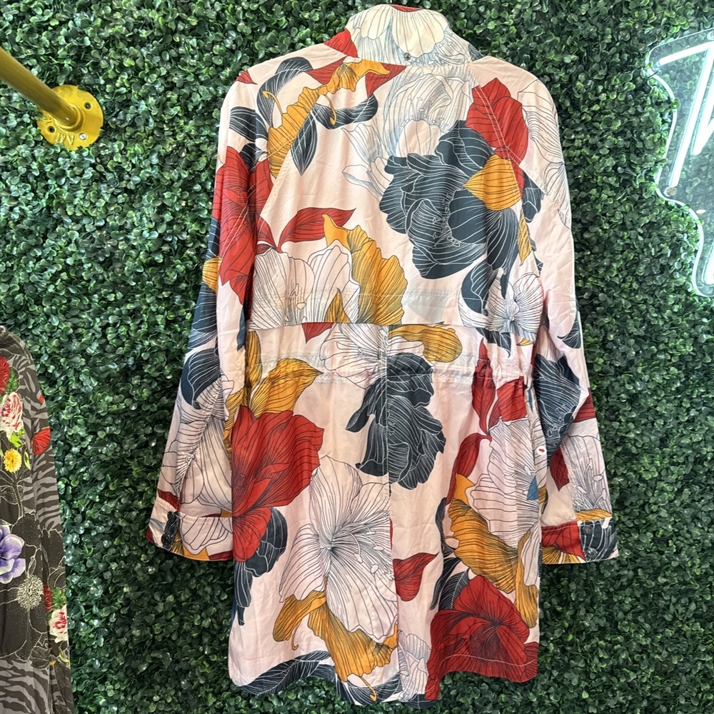 Windbreaker Jacket ANATOMIE Printed Ramona  In Secret Garden Sz M Retired Print - Picture 4 of 4